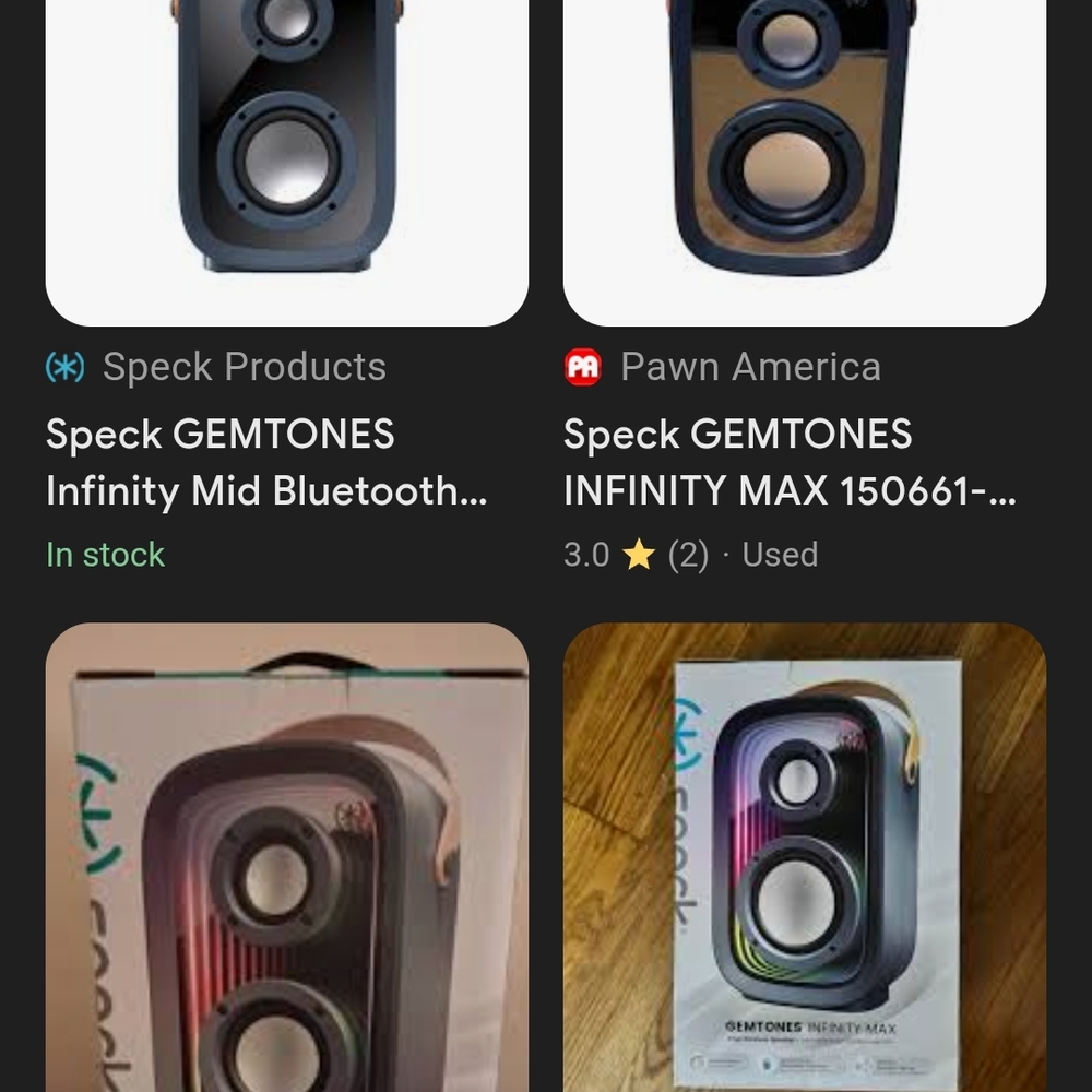 Speck GemTones Bluetooth Speaker with Black and Gray Accents